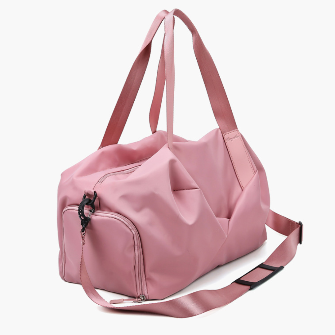 Большая вместительная холщовая спортивная дорожная сумка с отделением для влажного и сухого белья