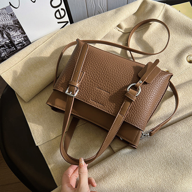 Сумка на плечо из искусственной кожи с узором личи в стиле ретро