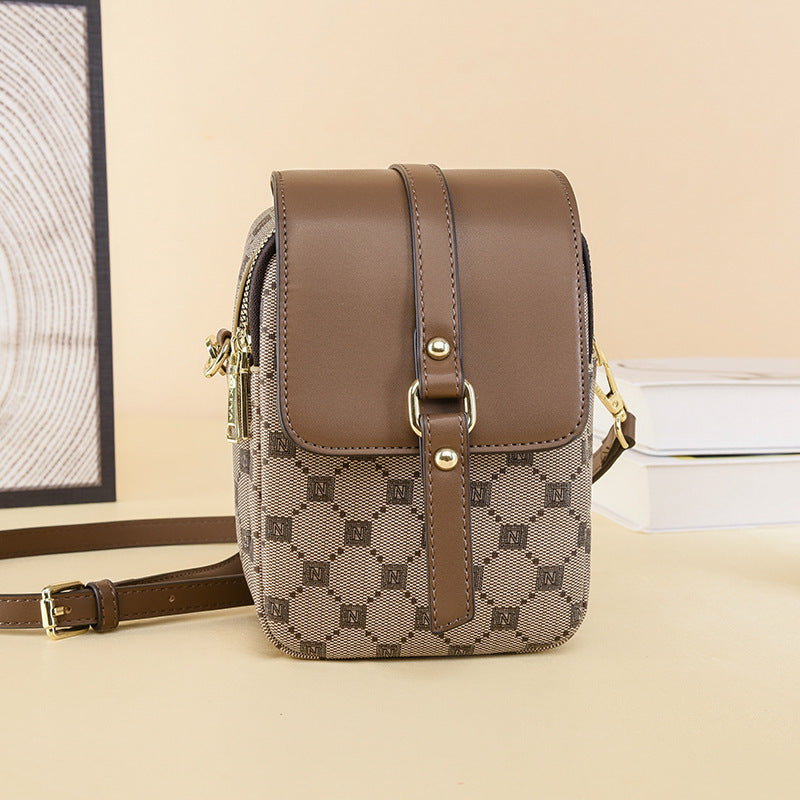 Многослойная сумка через плечо для мобильного телефона