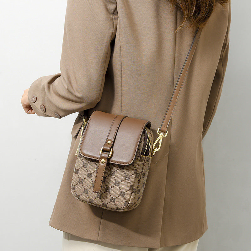 Многослойная сумка через плечо для мобильного телефона