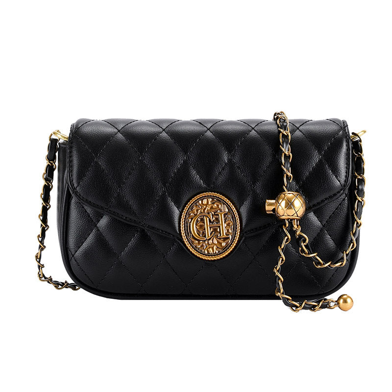 Плиссированная квадратная сумка-цепочка через плечо