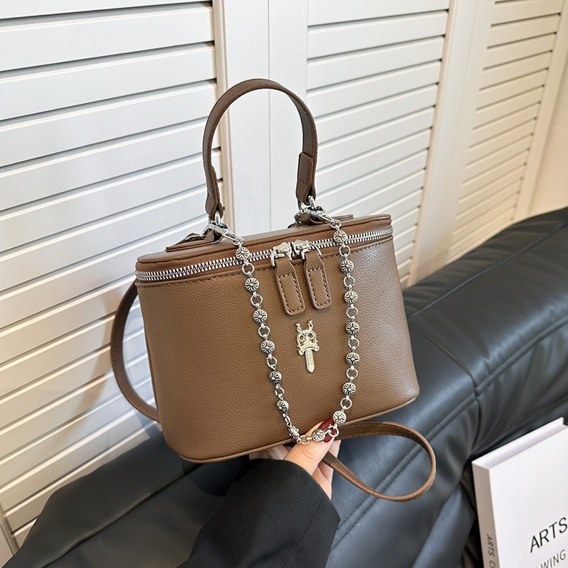 Простая повседневная сумка через плечо из искусственной кожи небольшого размера