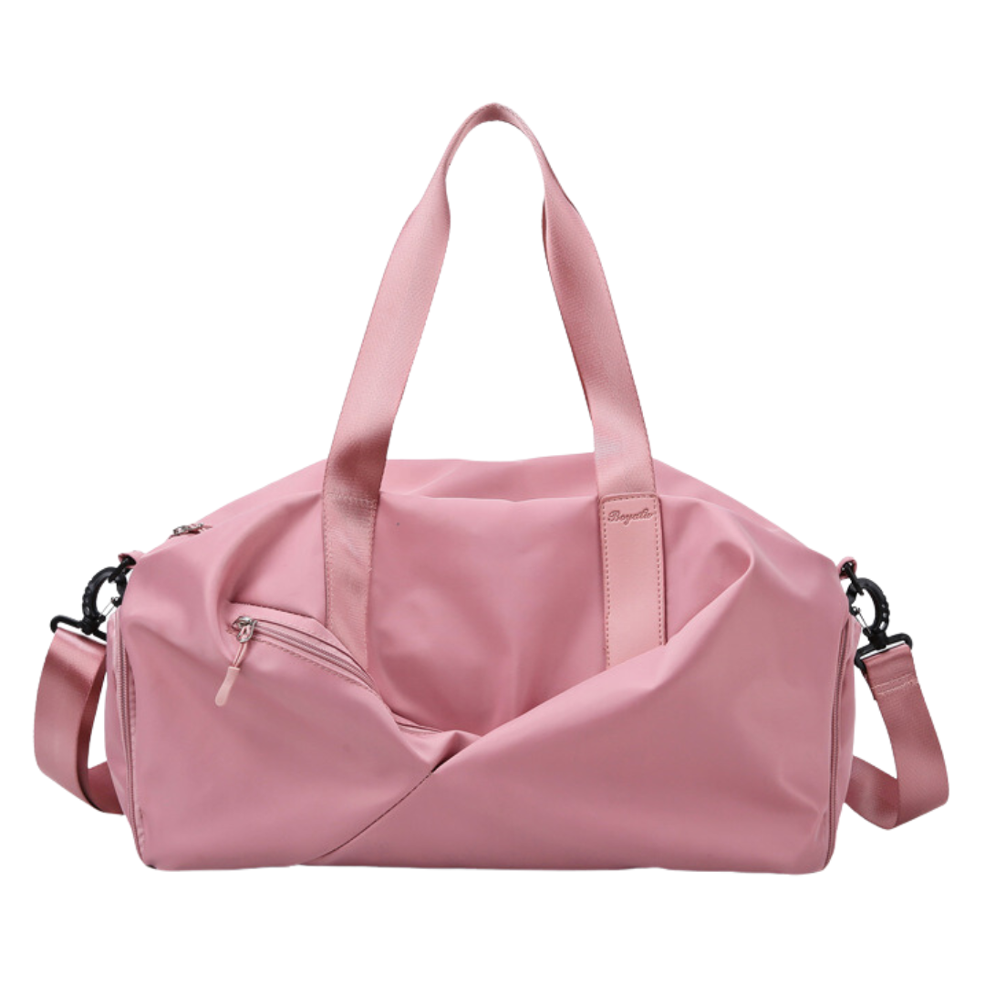 Большая вместительная холщовая спортивная дорожная сумка с отделением для влажного и сухого белья