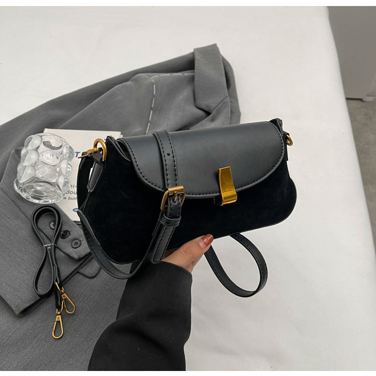 Сумка через плечо квадратной формы Retro Velvet Frosted Small