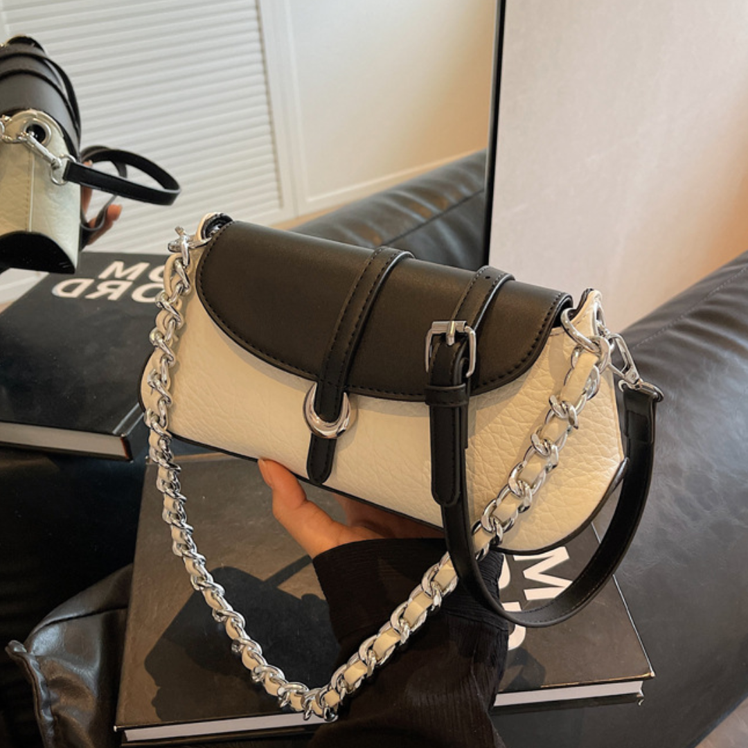 Сумка-багет French Niche Chain Underarm Contrast Baguette